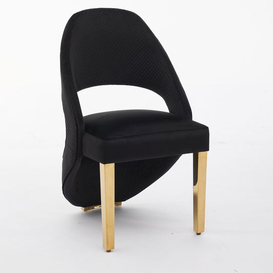 Set of 2 Santorini Gold Leg Dining Chair / Available In 2 Colours