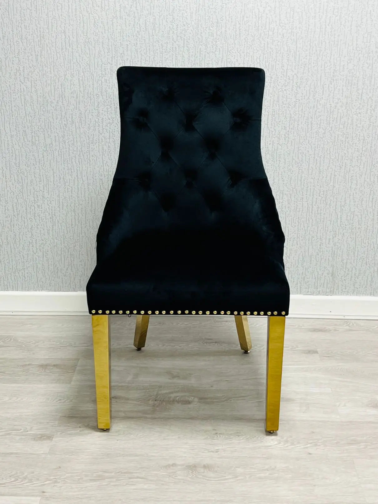 Majestic Velvet Dining Chair Gold Circle Knocker