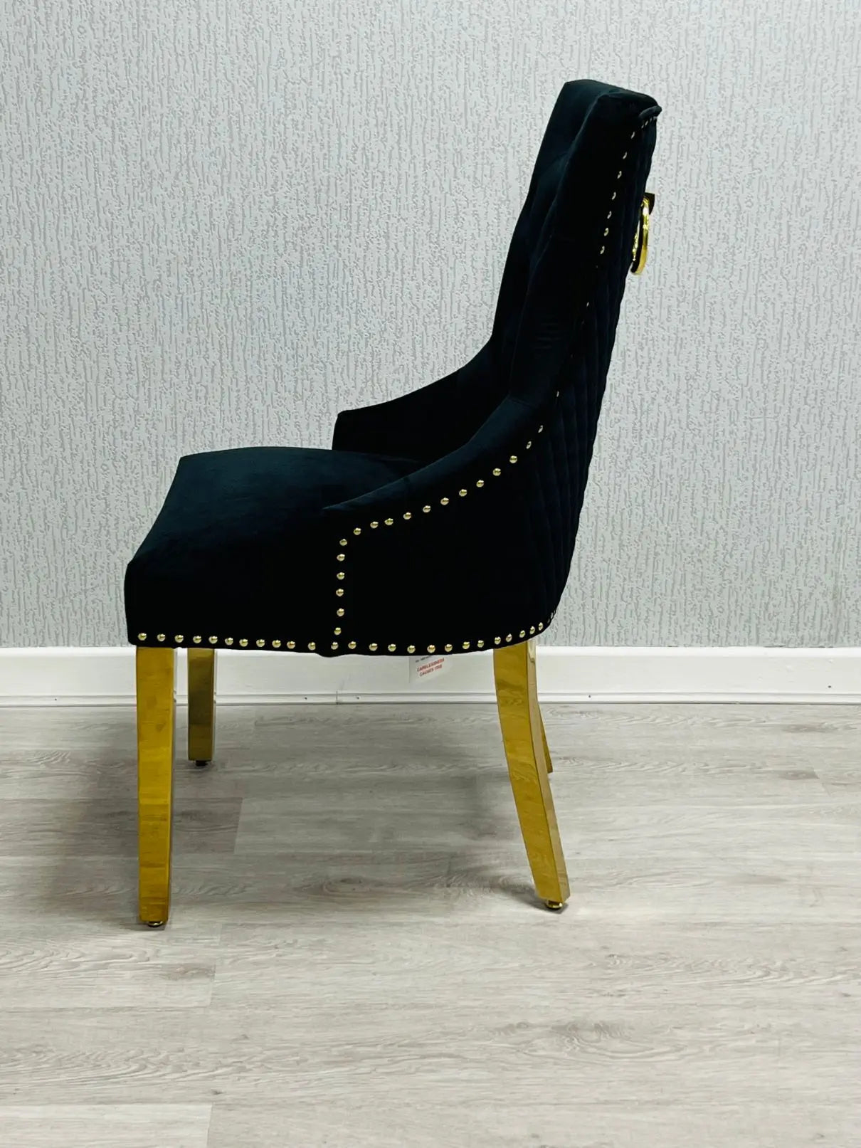 Majestic Velvet Dining Chair Gold Circle Knocker