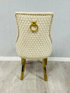 Majestic Velvet Dining Chair Gold Circle Knocker