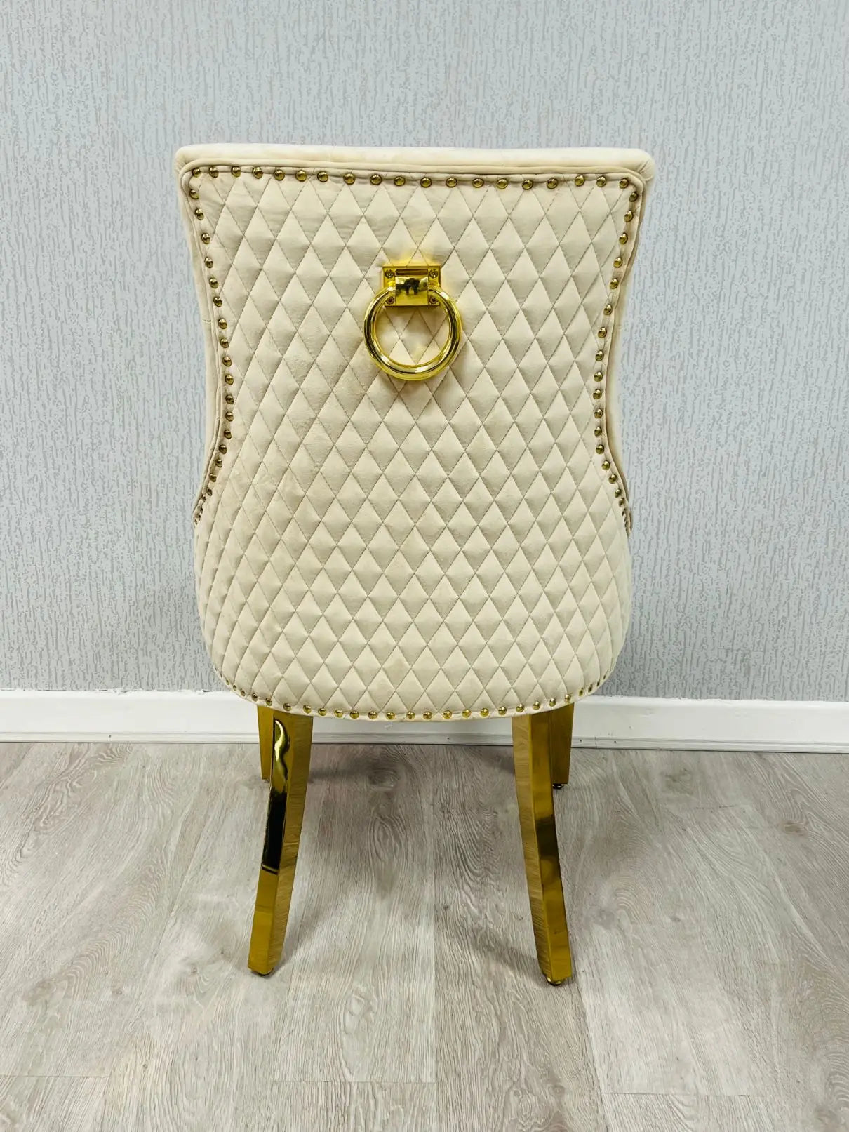 Majestic Velvet Dining Chair Gold Circle Knocker