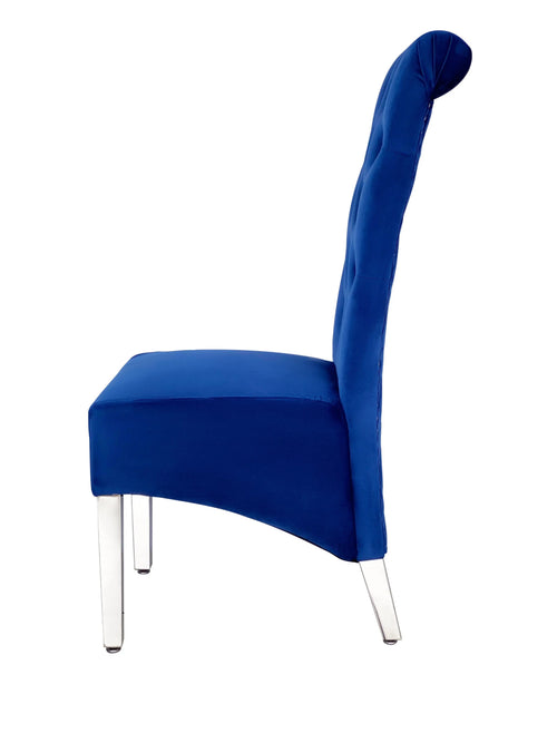 Sofia Dining Chairs Lion Knocker Chrome Legs / Available In 5 Colours