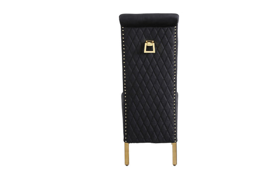 Set Of 2 Sofia Square Knocker Velvet Dining Chair – Modern Stylish Seating