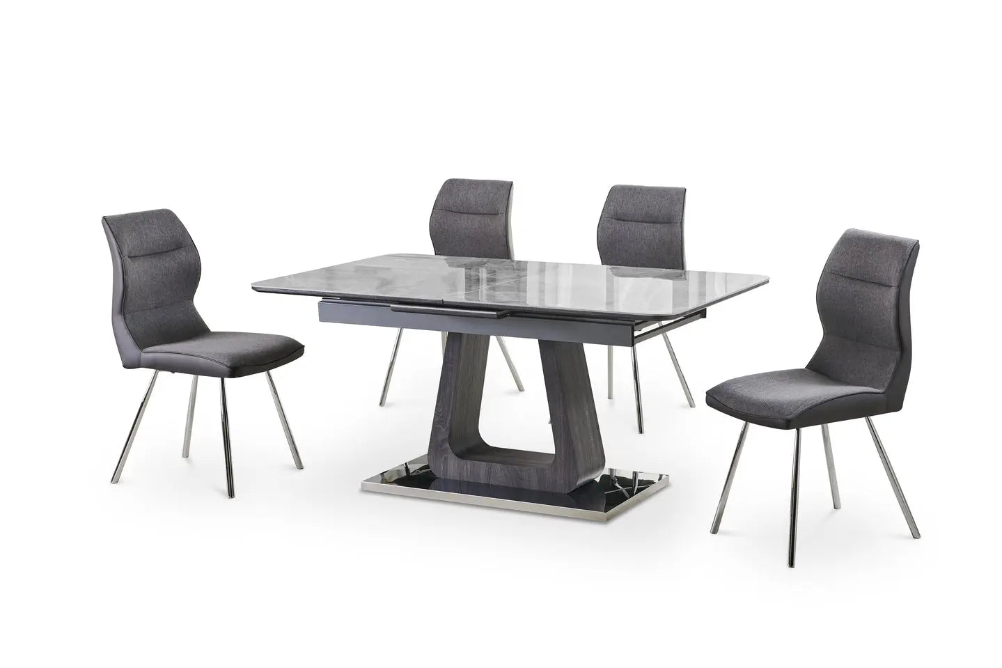 Zermatt Extendable Grey Ceramic Dining Table – 160cm to 200cm