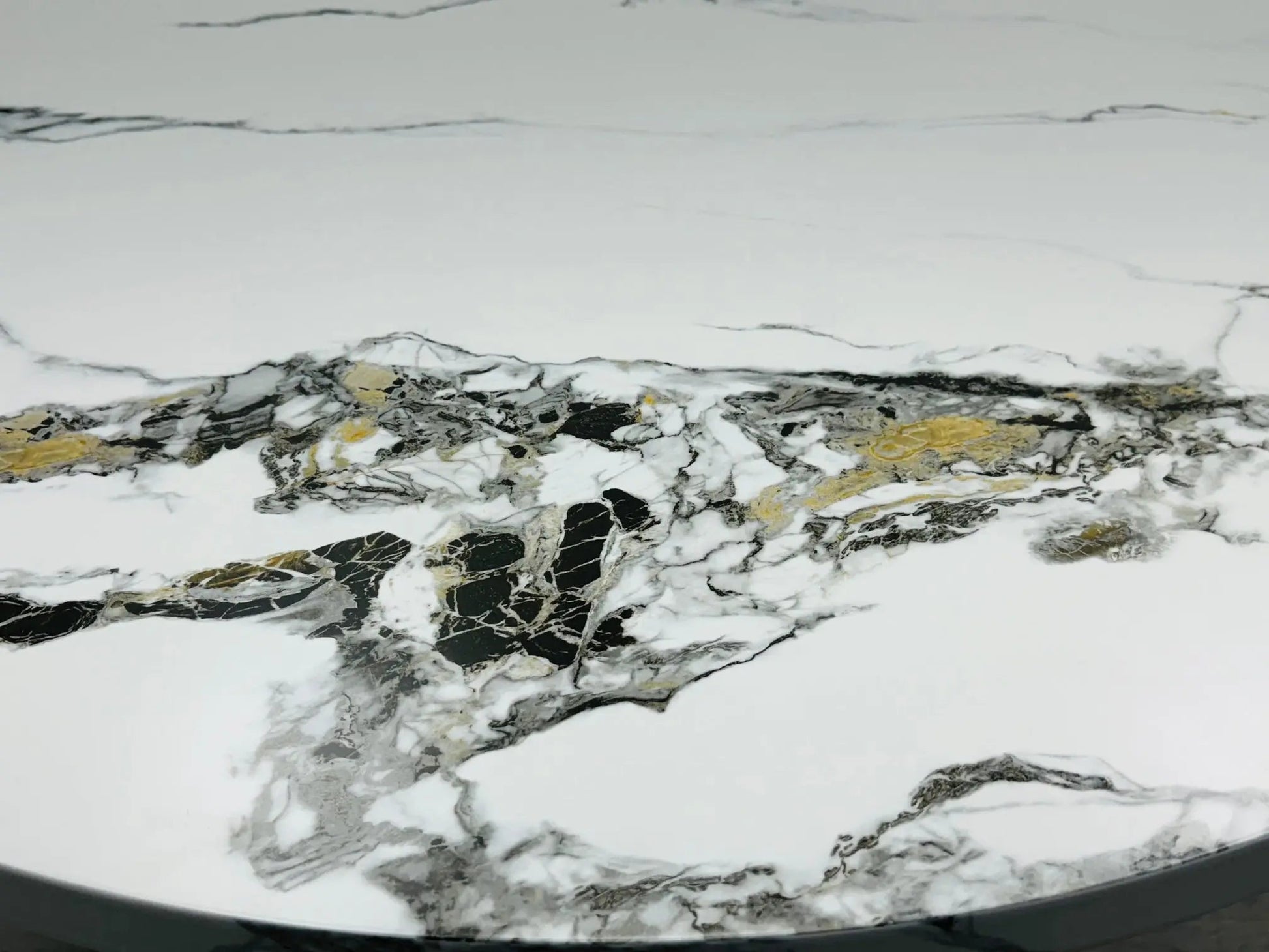 Capri Marble Effect Dining Table – 160cm Grey & White Finish