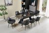 Chicago Extending Black & Gold Ceramic Dining Table – 160–200cm & 180–260cm