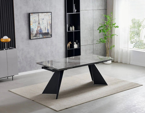Chicago Extending Grey Ceramic Dining Table – 160cm to 200cm & 180cm x 260cm