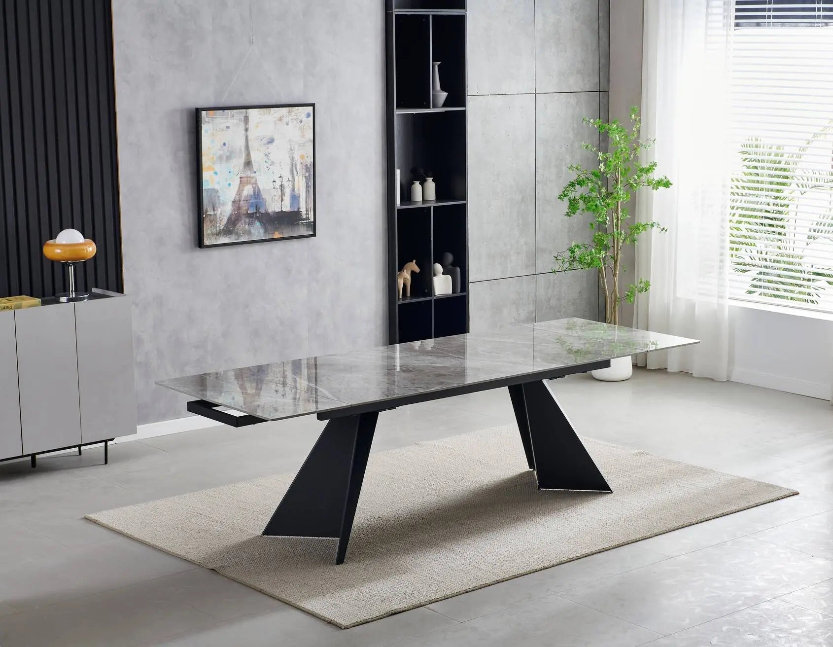 Chicago Extending Grey Ceramic Dining Table – 160cm to 200cm & 180cm x 260cm 180cm x 260cm