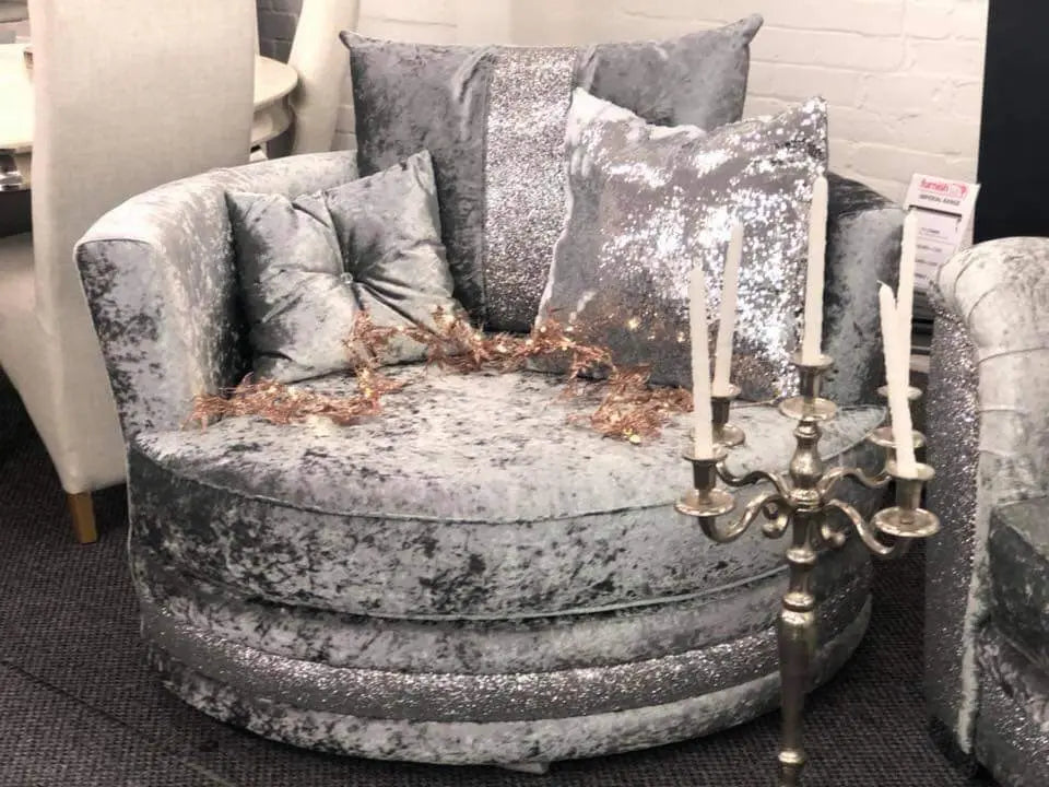 Luxury Essex Crushed Velvet Glitter Sofa Range