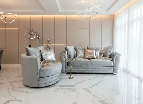 Luxury Essex Crushed Velvet Glitter Sofa Range