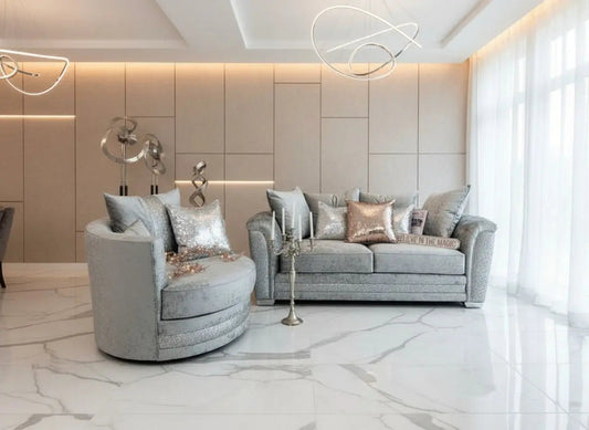 Luxury Essex Crushed Velvet Glitter Sofa Range