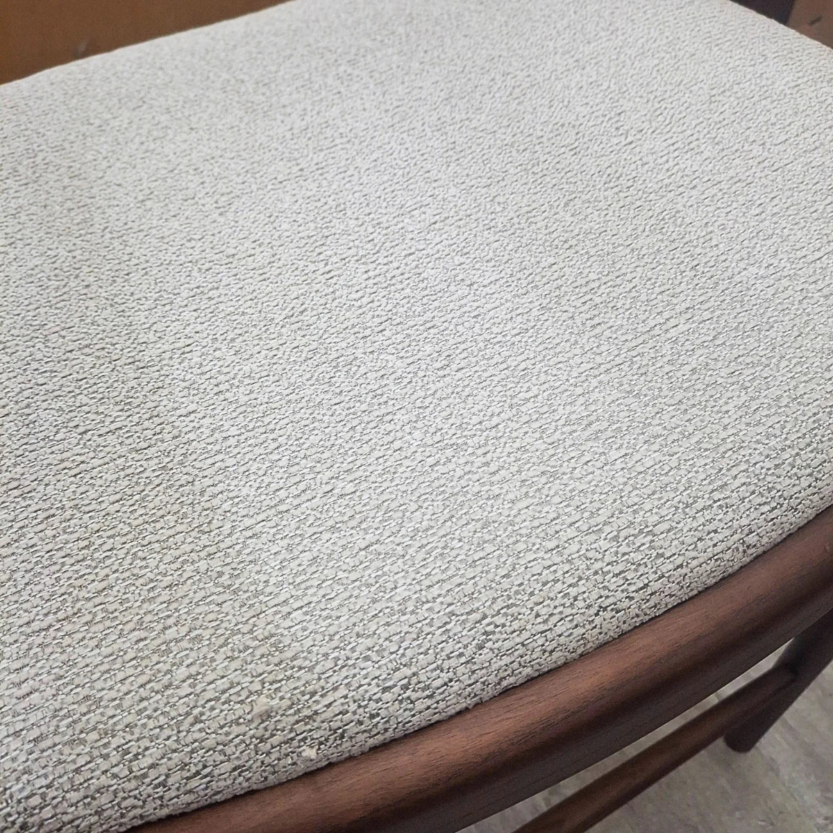 ALUXO® Fern Walnut Barstool in Oatmeal Bouclé