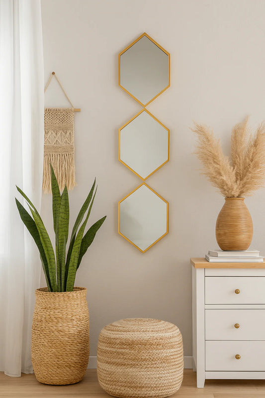 Honeycomb Trio Mirror