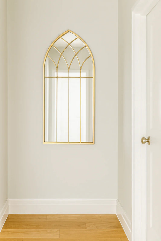Halo Arch Gold Frame Mirror