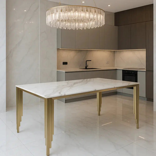 Mayfair Gold Ceramic Dining Table