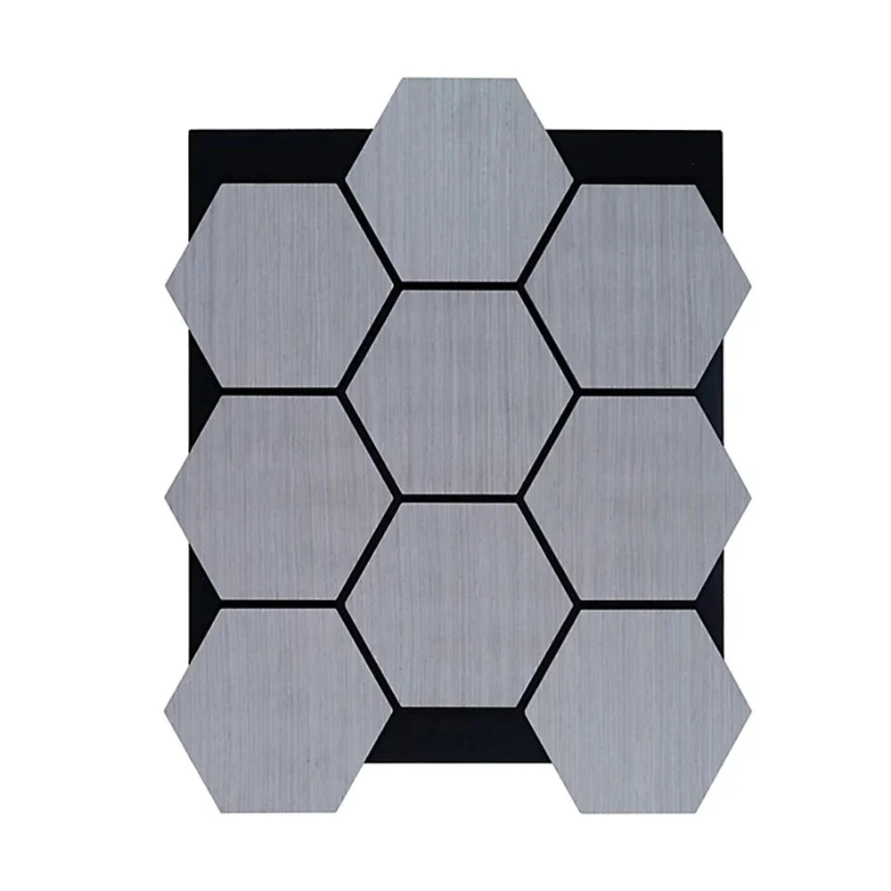 Acoustic Pattern Wall Panels - Hexagon - 70cm x 60cm (5 pack) Grey Oak