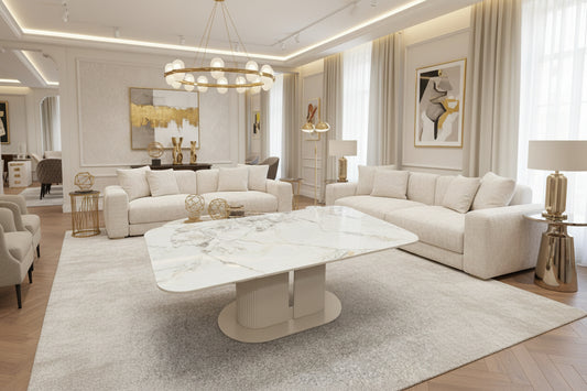 Sydney Cream Ceramic Coffee Table