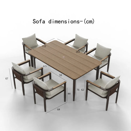 ALUXO® Hemera Outdoor Range - 6 Seater Dining Set Livara Interiors