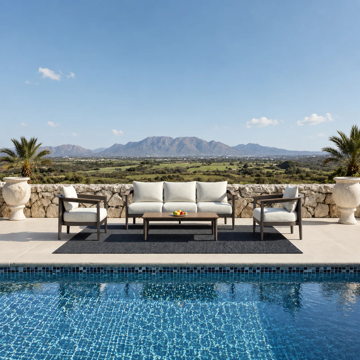ALUXO® Hemera Outdoor Range - Wood - 5 Seater Lounge Set Livara Interiors