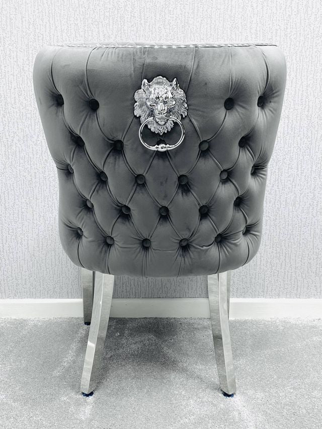 Set of 2 Valentino Velvet Dining Chairs - Available In 5 Colours