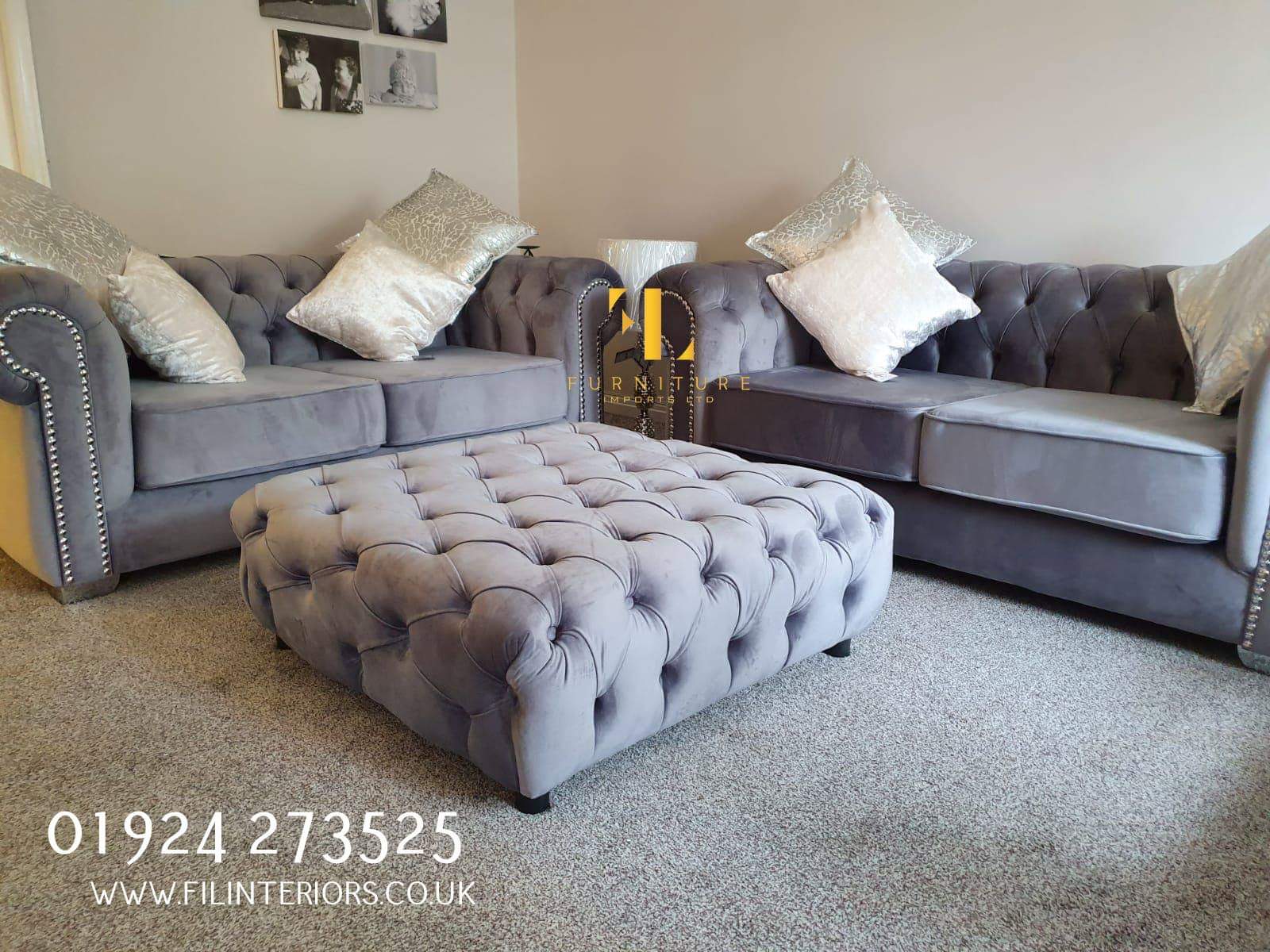 Rockingham Chesterfield Velvet Sofa Range – Bespoke Luxury