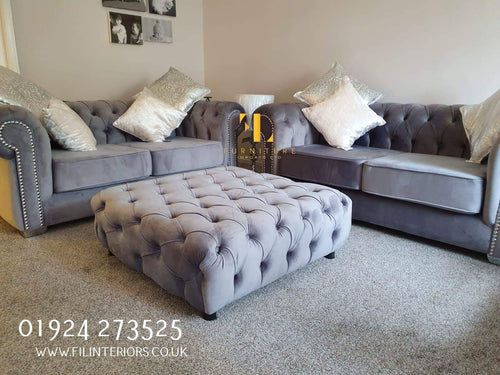 Rockingham Chesterfield Velvet Sofa Range – Bespoke Luxury