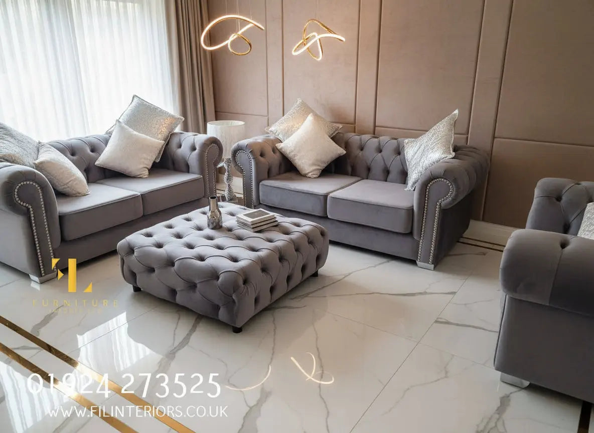 Rockingham Chesterfield Velvet Sofa Range – Bespoke Luxury