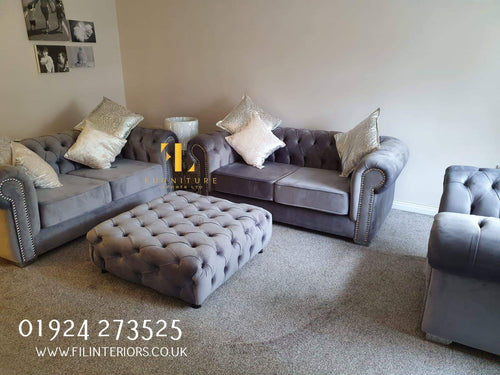Rockingham Chesterfield Velvet Sofa Range – Bespoke Luxury