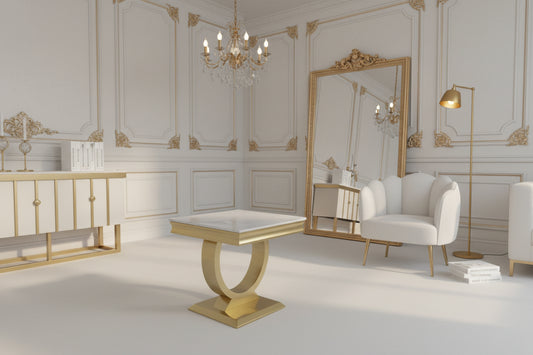Chelsea Gold Lamp Table – Marble or Ceramic Top