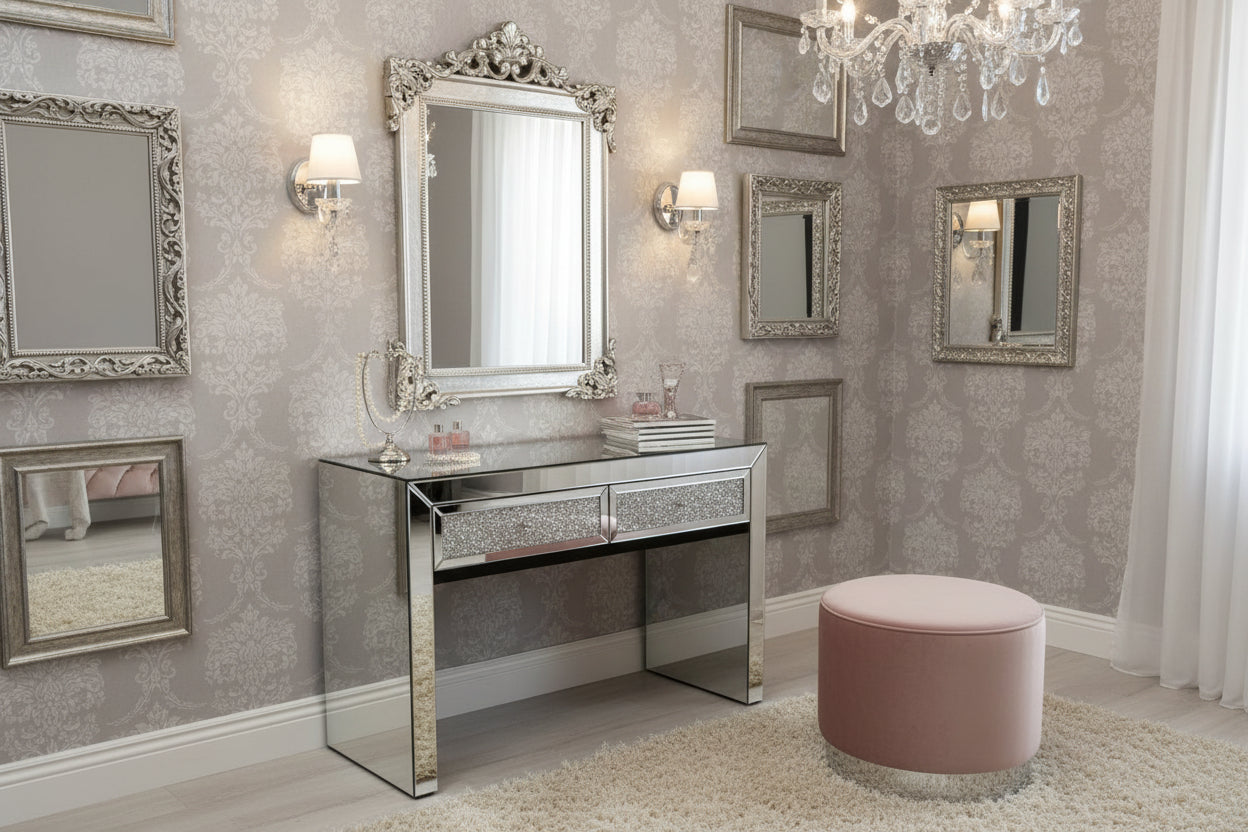 Roma Crushed Diamond Dressing Table
