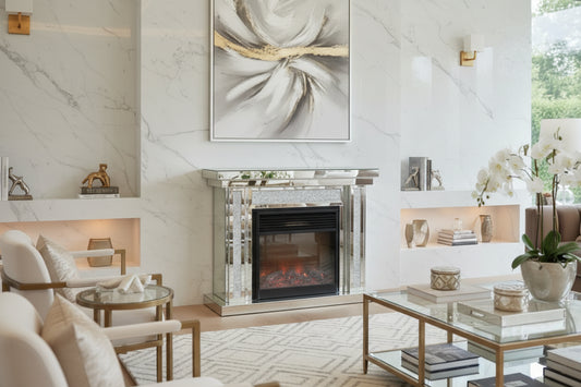 Crushed Diamond Fireplace