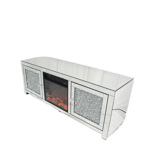 Roma Crushed Diamond TV Unit with Heater