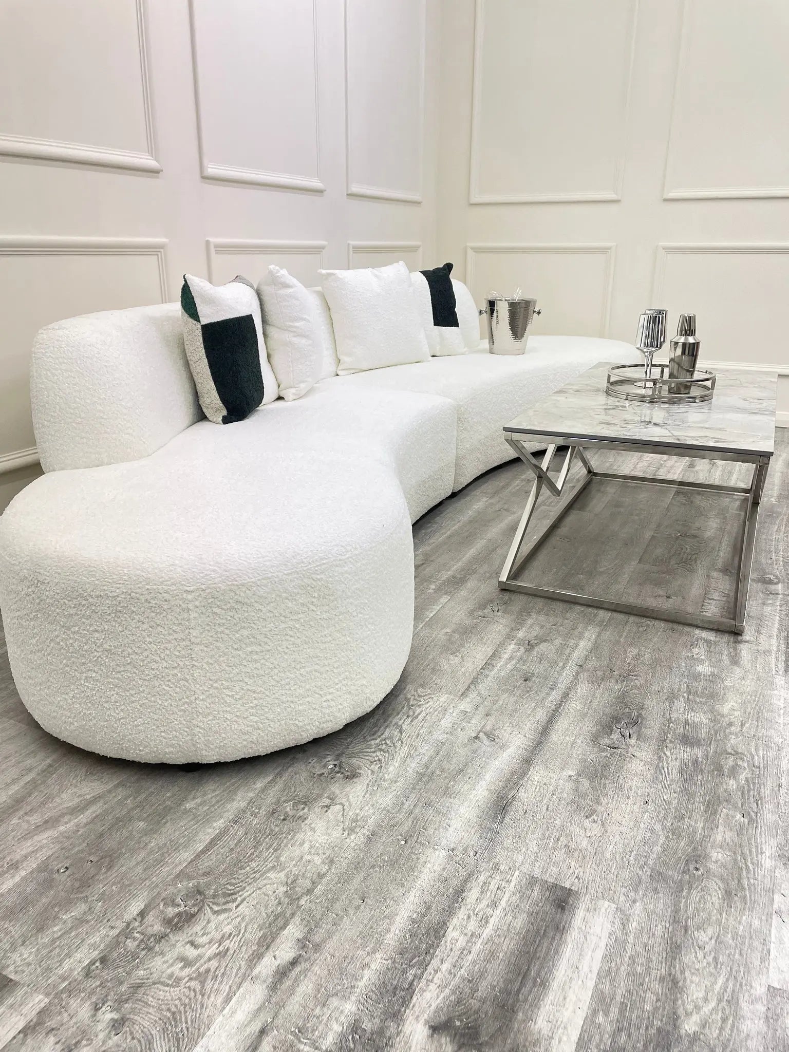Miami Curved Cinema Boucle Sofa