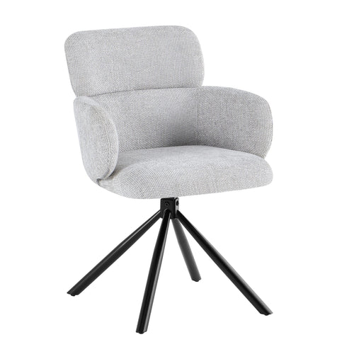 Tuscany Grey 360° Swivel Dining Chair – Modern Comfortable Dining Seating