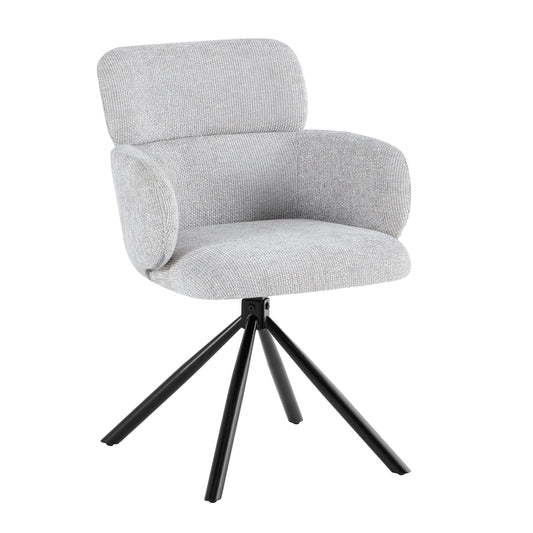 Tuscany Grey 360° Swivel Dining Chair – Modern Comfortable Dining Seating
