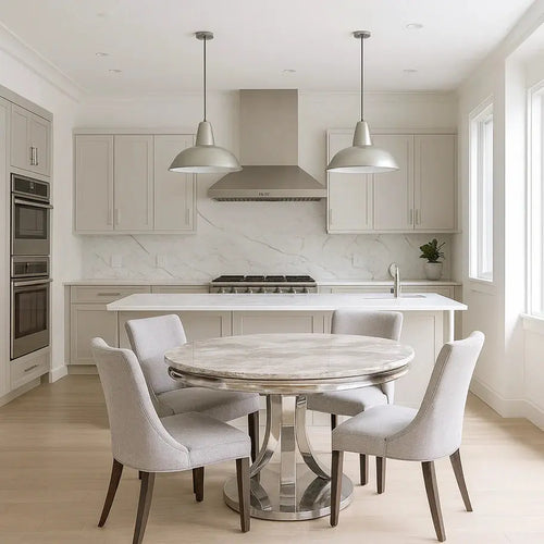 London Round Marble Dining Table – 130cm Diameter