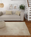 LUXE FAUX FUR RUG PLAIN NATURAL