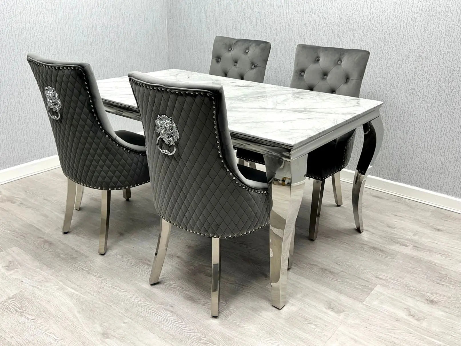 Sofia Chrome Dining Set – Elegant Design Meets Modern Luxury