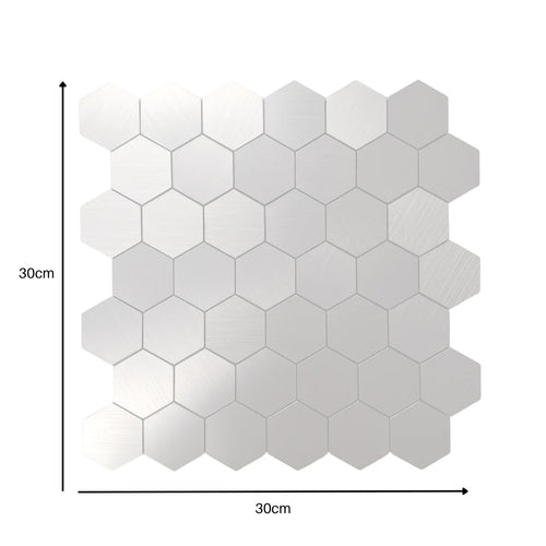 Mosaic Wall Tiles - Hexagon - 30cm x 30cm (10 pack)