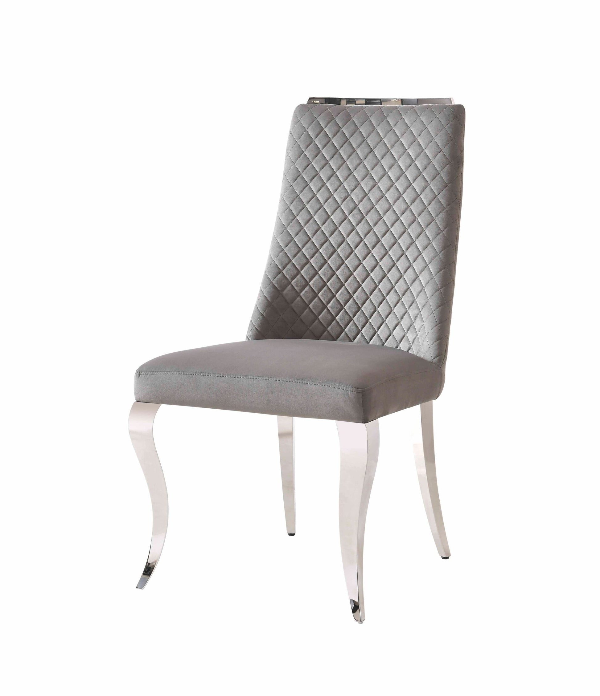 Set of 2 Roxby Grey & Chrome Dining Chairs – Elegant Modern Seating