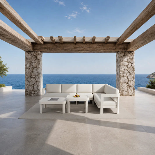 ALUXO® Sofia Outdoor Range - 8 Seater Corner Lounge Set Livara Interiors