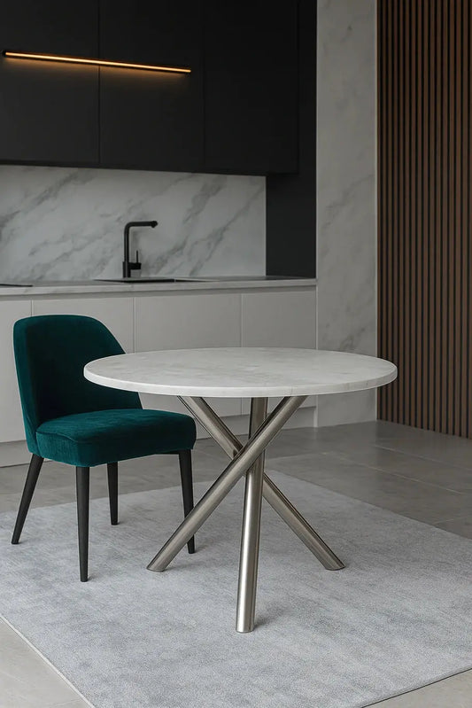Paris 1m Round Dining Table – Marble Top