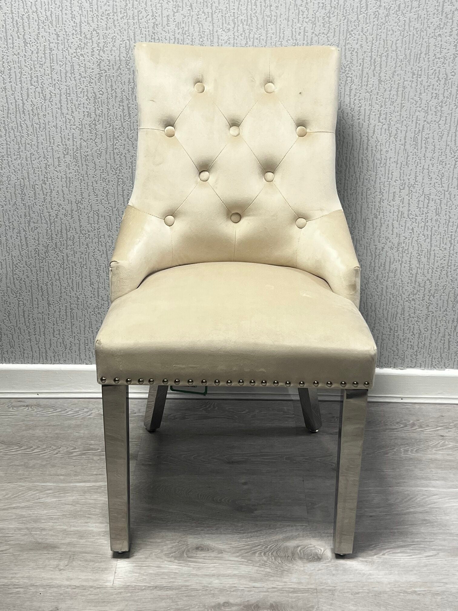 Set of 2 Valencia Chrome Leg Circle Knocker Dining Chair - Available In 3 Colours