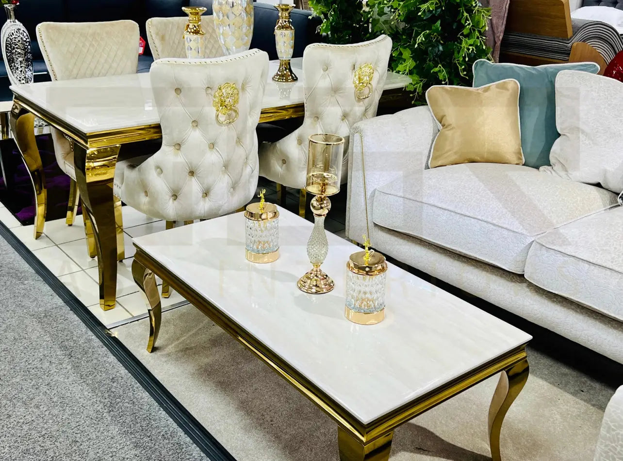 Victoria Gold Detailing Lion Knocker back Dining Chair - Set Of 2