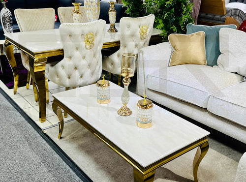 Victoria Gold Detailing Lion Knocker back Dining Chair - Set Of 2