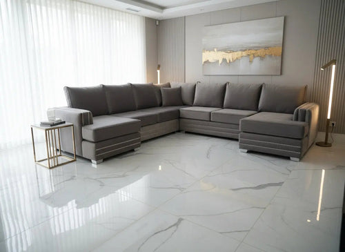 Ambassador Premium Velvet Double Chaise Corner Sofa Suite