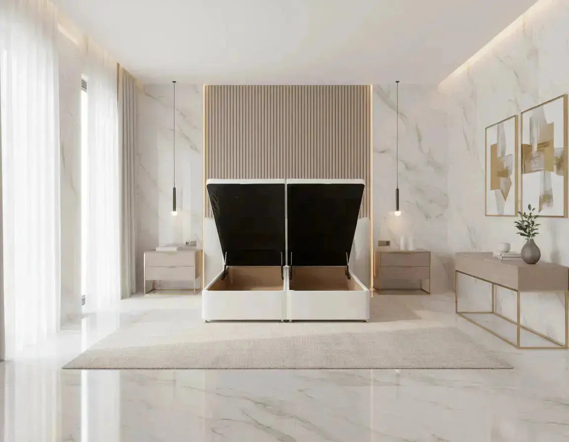 ROMA Divan Gaslift Bed – Bespoke Storage Options