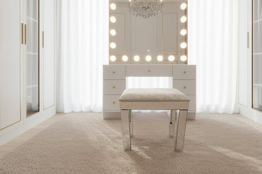 Mirrored Dresser Stool