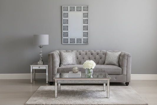 Crushed Diamond Cubed Wall Mirror 80/120