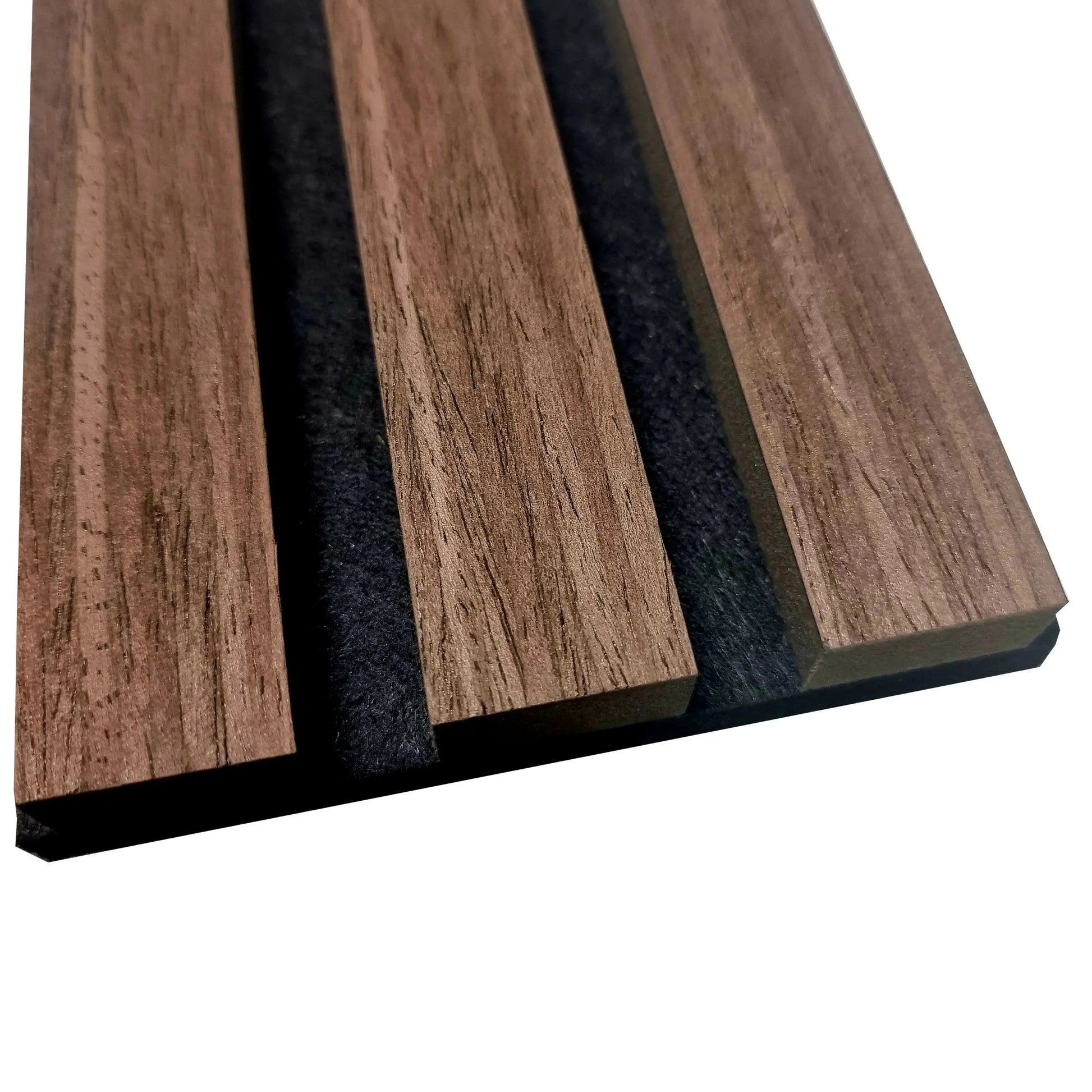 Acoustic Wood Slatted Wall Panels - Walnut (Pack of 4)